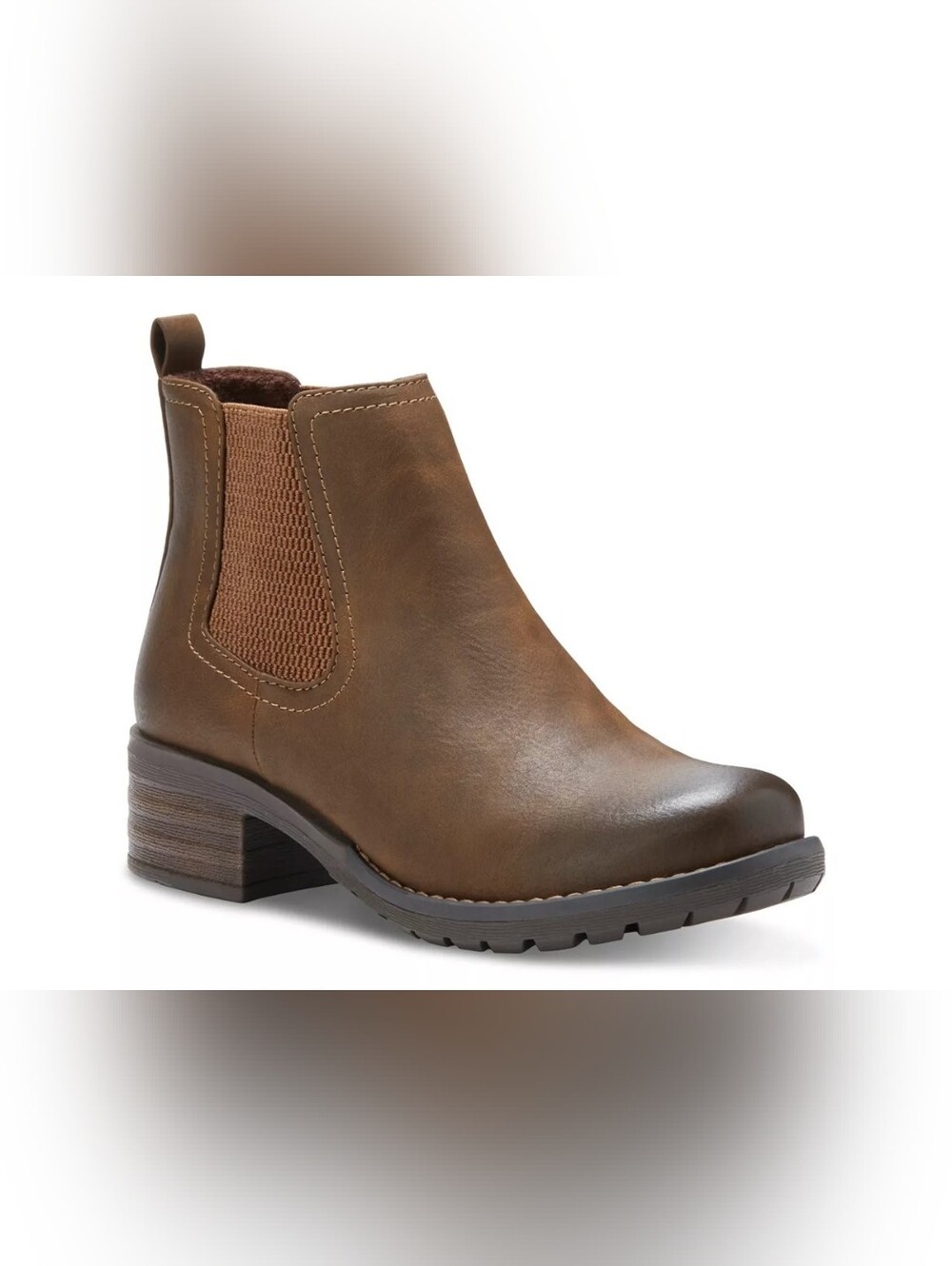Eastland Jasmine Brown Chelsea Ankle Boots Round Toe Women's 8.5M